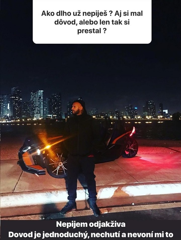 Rytmusova odpoveď k alkoholu na instagramovom profile